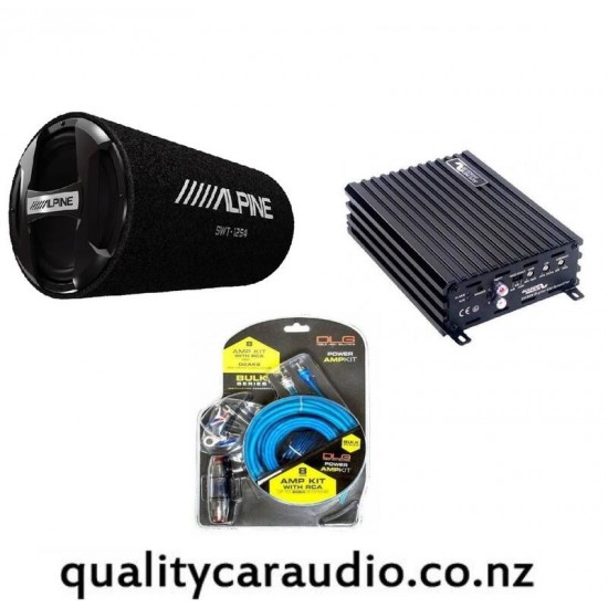 Alpine SWT-S10 10" Subwoofer Enclosure & SoundMagus DK600 Amplifier included amp kit Combo Deal