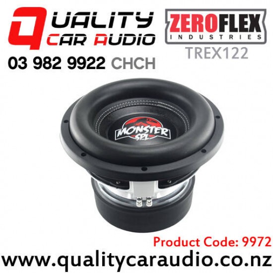 ZeroFlex TREX122 12" 1650W RMS Dual 2 ohm Voice Coil Car Subwoofer
