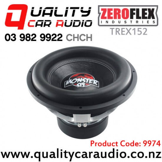 ZeroFlex TREX152 15" 1650W RMS Dual 2 ohm Voice Coil Car Subwoofer